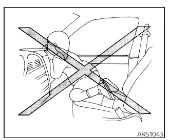 Nissan Frontier child restraint safety illustration