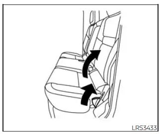 Nissan Frontier rear seat folding procedure step one