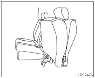 Nissan Frontier rear seat folding procedure step two