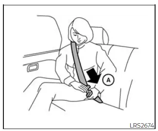 Nissan Frontier three point seat belt retractor and buckle fastening procedure