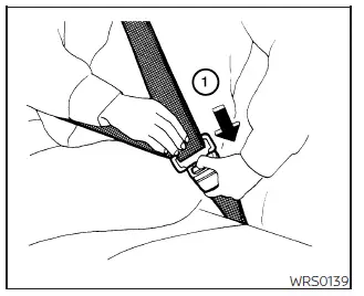 Nissan Frontier seat belt buckle release and automatic retractor operation