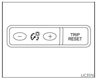 Nissan Frontier instrument panel brightness control buttons