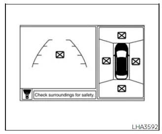 Nissan Frontier Around View Monitor electronic interference warning icon