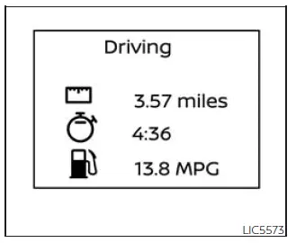 Nissan Frontier driving information display