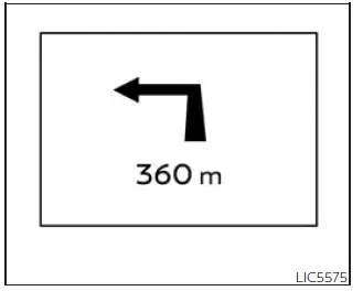 Nissan Frontier navigation route guidance display