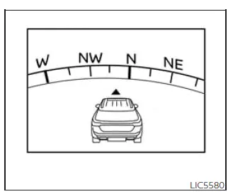 Nissan Frontier compass direction display