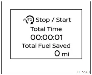 Nissan Frontier idling stop fuel savings display