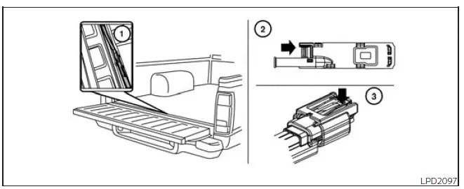 Nissan Frontier tailgate installation and rear camera wiring connection