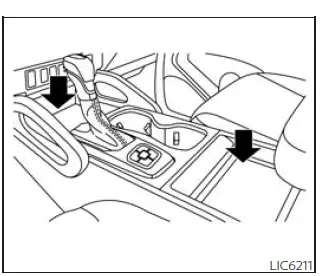 Nissan Frontier center console storage tray