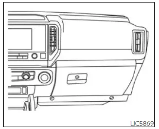 Nissan Frontier lockable glove box compartment