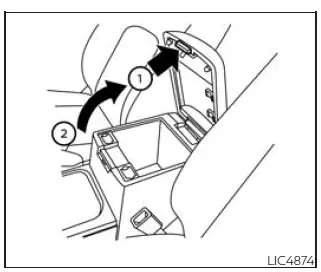 Nissan Frontier center console storage box