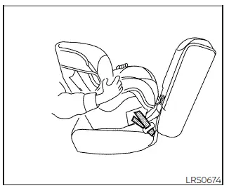 Nissan Frontier rear-facing child restraint security check step 4