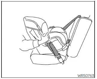 Nissan Frontier child restraint stability and security inspection step 6