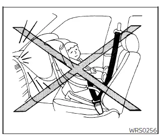 Nissan Frontier rear-facing child restraint installation using seat belt step 1