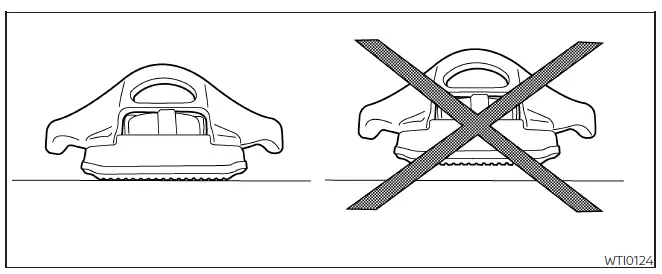 Nissan Frontier tie down cleat seated in channel detents