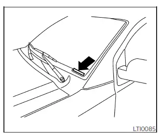 Nissan Frontier Vehicle Identification Number VIN plate location