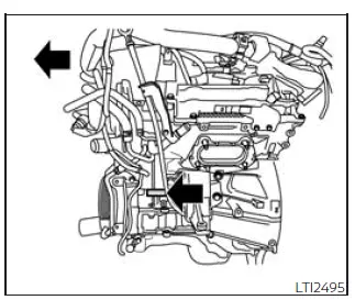 Nissan Frontier 3.8L V6 VQ38DD engine serial number location
