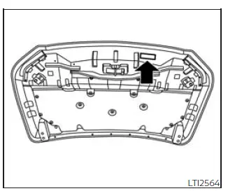 Nissan Frontier emission control information label under hood