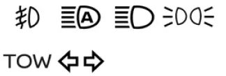 Nissan Frontier information and status indicator lights
