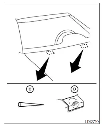 Nissan Frontier windshield washer nozzle cleaning with needle or small pin