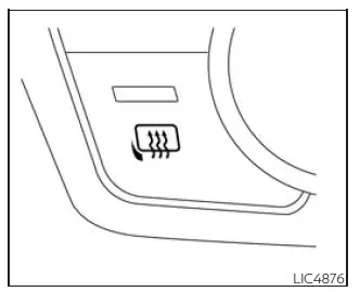 Nissan Frontier outside mirror defroster switch